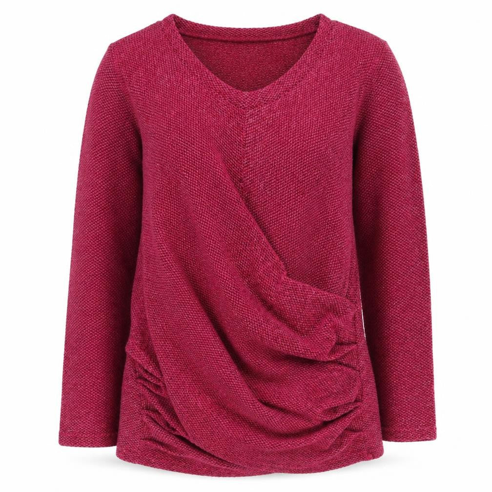 Klass Womens Pink Knit Pullover Jumper Size M Scoop Neck Long Sleeve