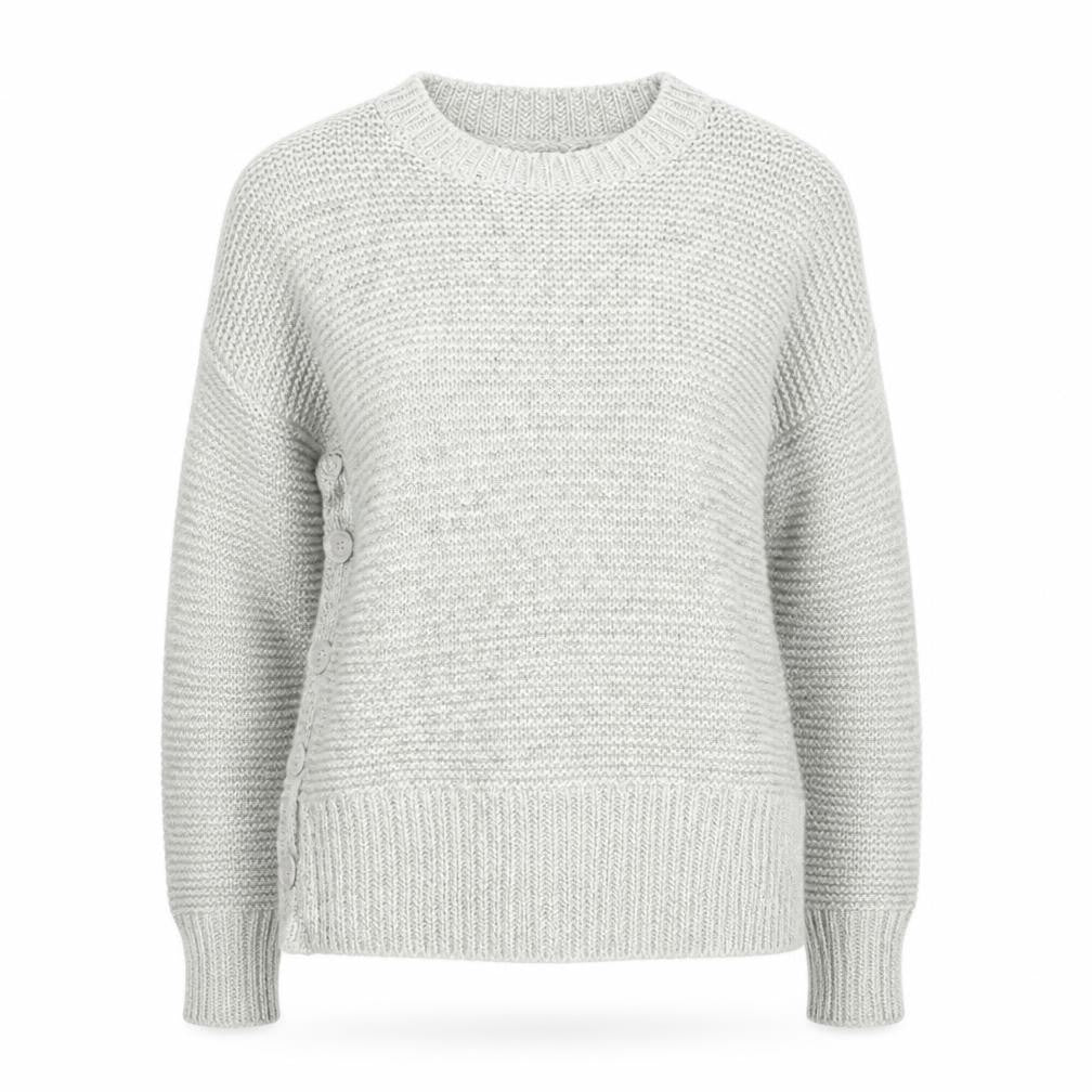 ASOS Womens Grey Chunky Knit Jumper Size 8 Crew Neck Pullover