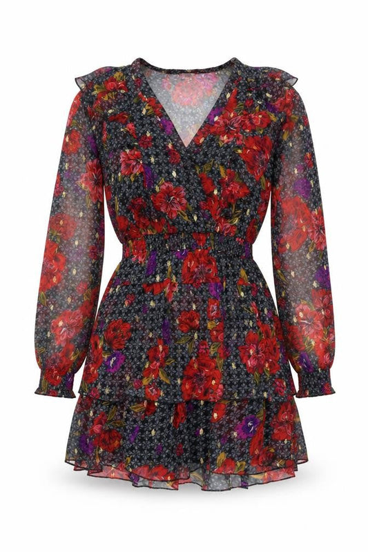 River Island Women’s Multicoloured Floral Wrap Dress UK 10