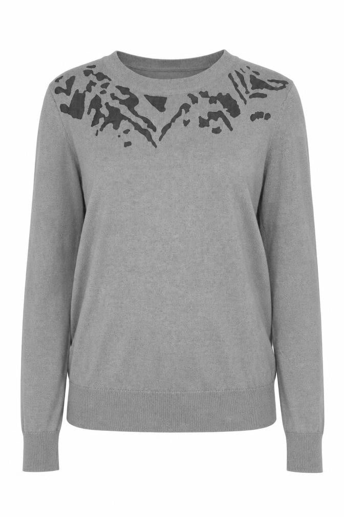 Betty Jackson Black Women’s Grey Animal Print Jumper Size 10