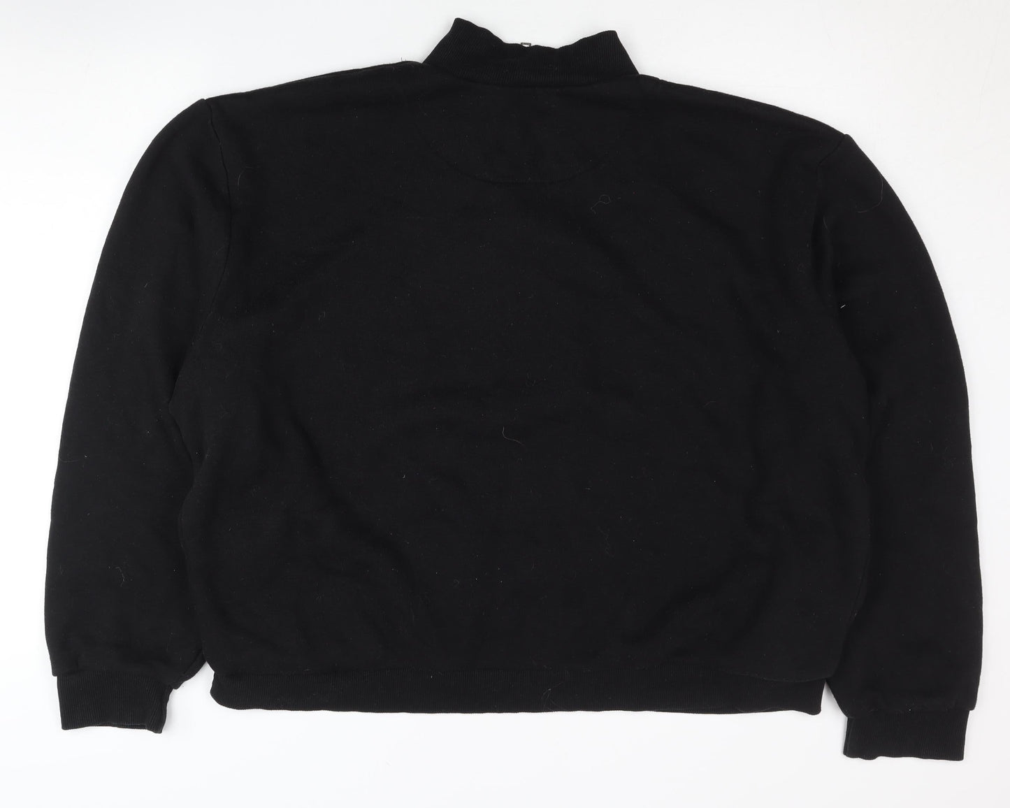boohooMAN Men’s Black 1/2 Zip Sweatshirt L Regular Fit Long Sleeve