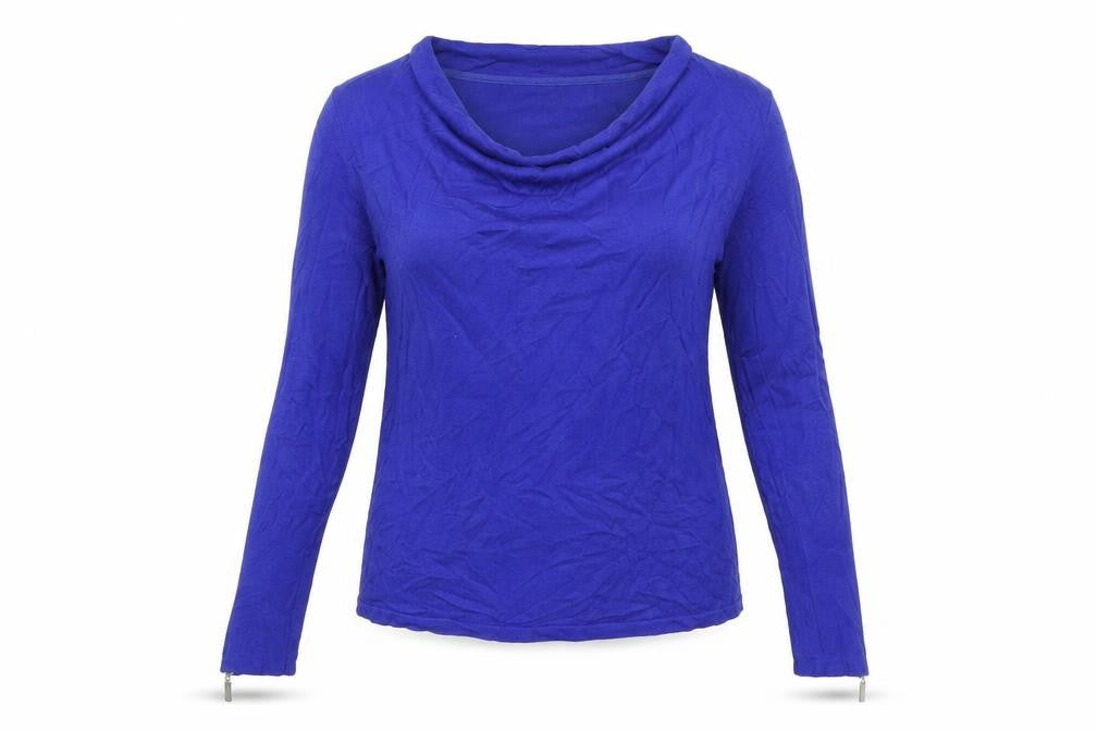 Star by Julien Macdonald Womens Blue Size 12 Cowl Neck Knit Top