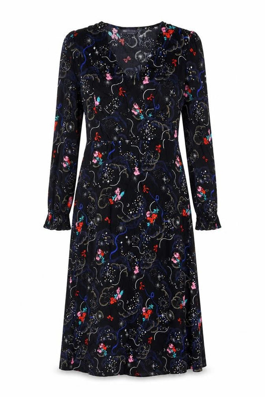Marks & Spencer Womens Multicoloured Viscose Sheath Dress Size 8