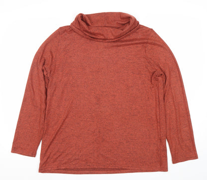 ISLE Essentials Women’s Brown Cowl Neck Long Sleeve Pullover Jumper M