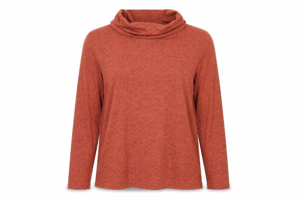 ISLE Essentials Women’s Brown Cowl Neck Long Sleeve Pullover Jumper M