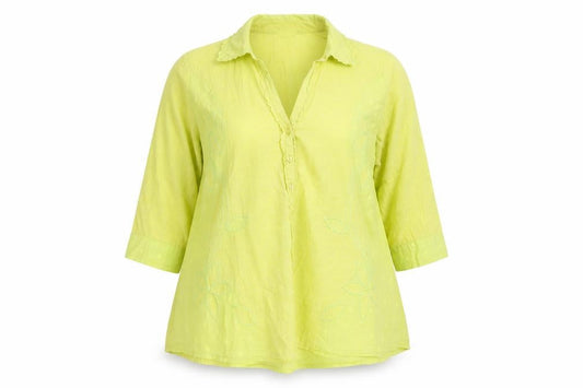Marks & Spencer Women Green Floral Cotton Blouse Size 16