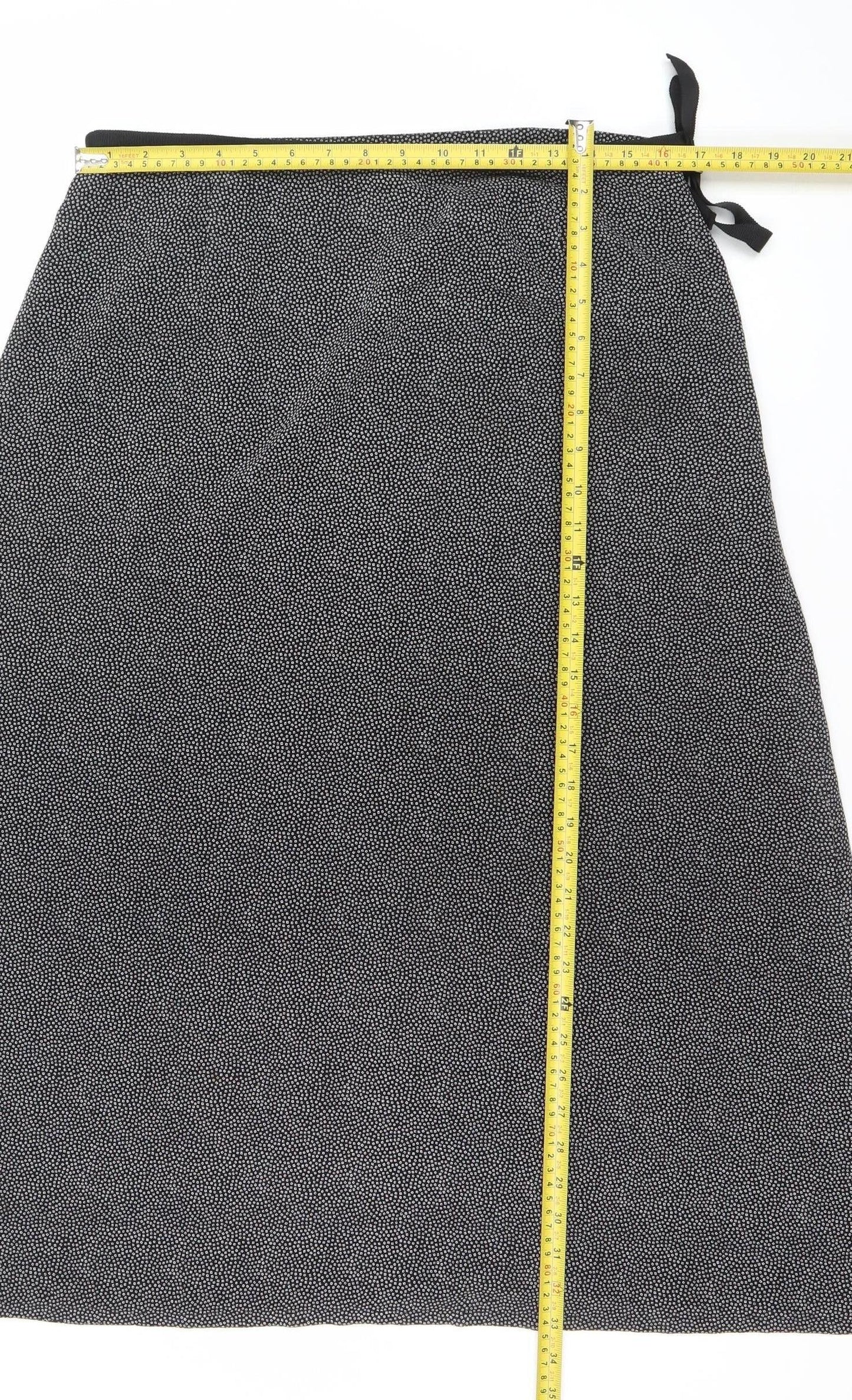 Viyella Womens Black Geometric Knee Length Pencil Skirt Size 16