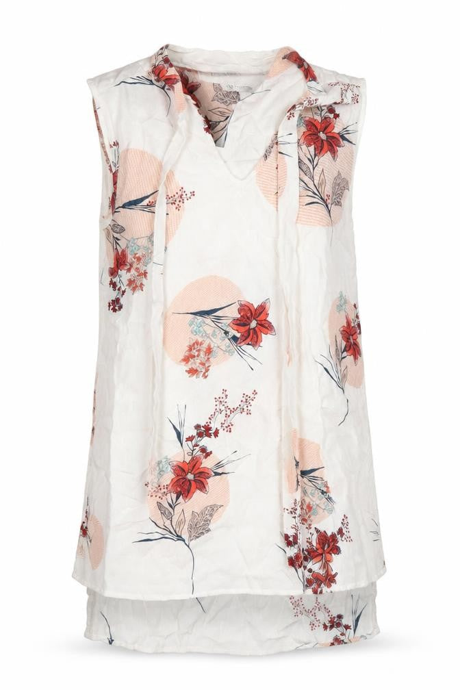 Marks & Spencer Womens Floral Sleeveless Tunic Blouse Size 8