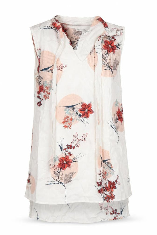 Marks & Spencer Womens Floral Sleeveless Tunic Blouse Size 8