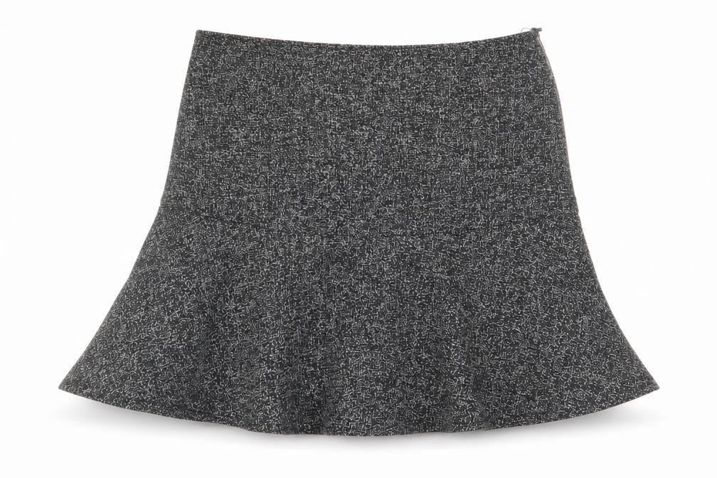 TREE BY DOTORI Women’s Grey Tweed Flare Skirt Size M Knee Length