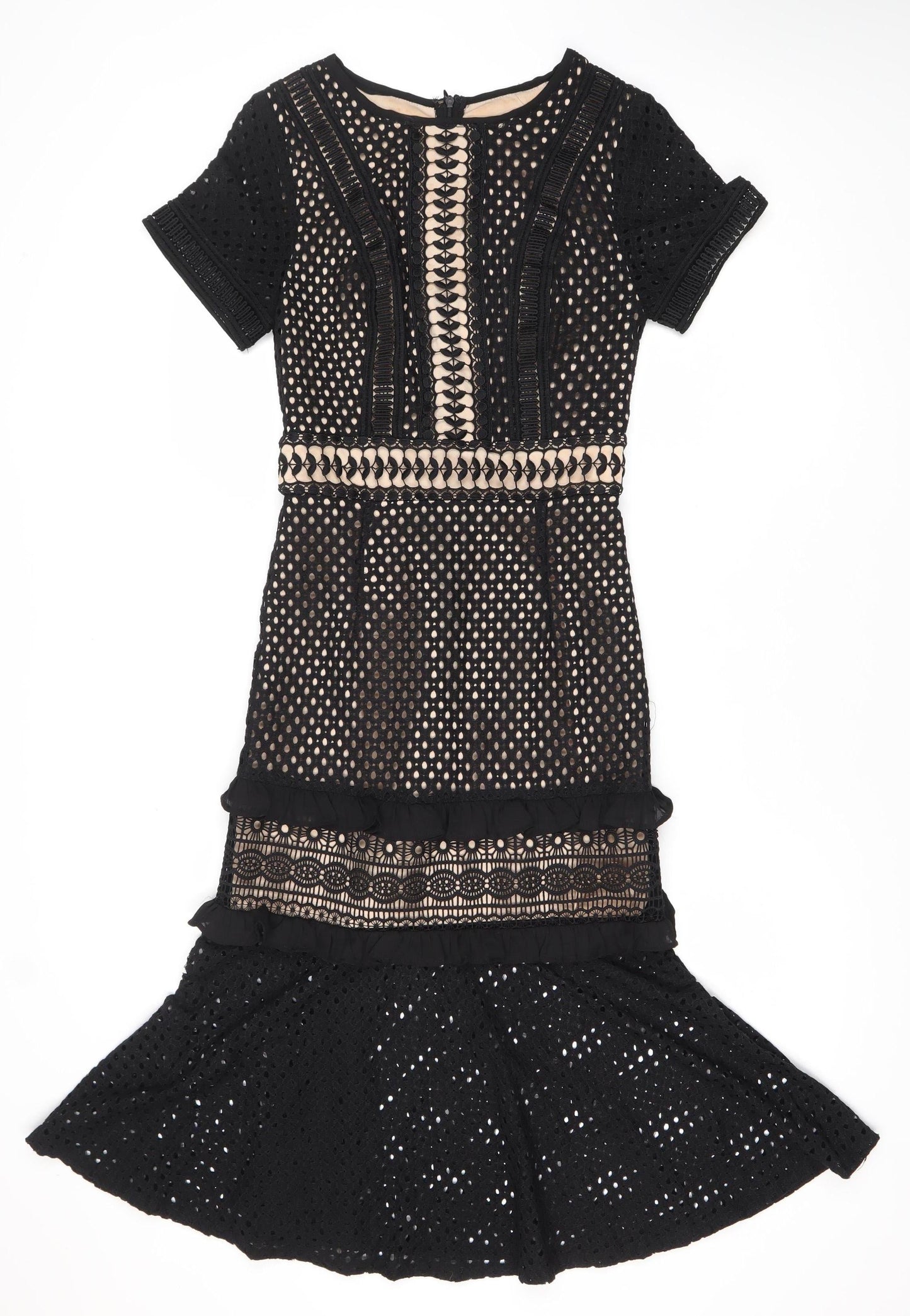 True Decadence Women’s XS Black Lace Sheath Party Dress
