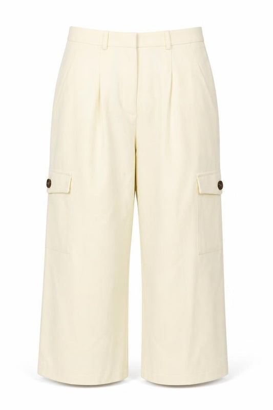 ASOS Womens Beige Cargo Trousers Size 12 Straight Leg Pockets