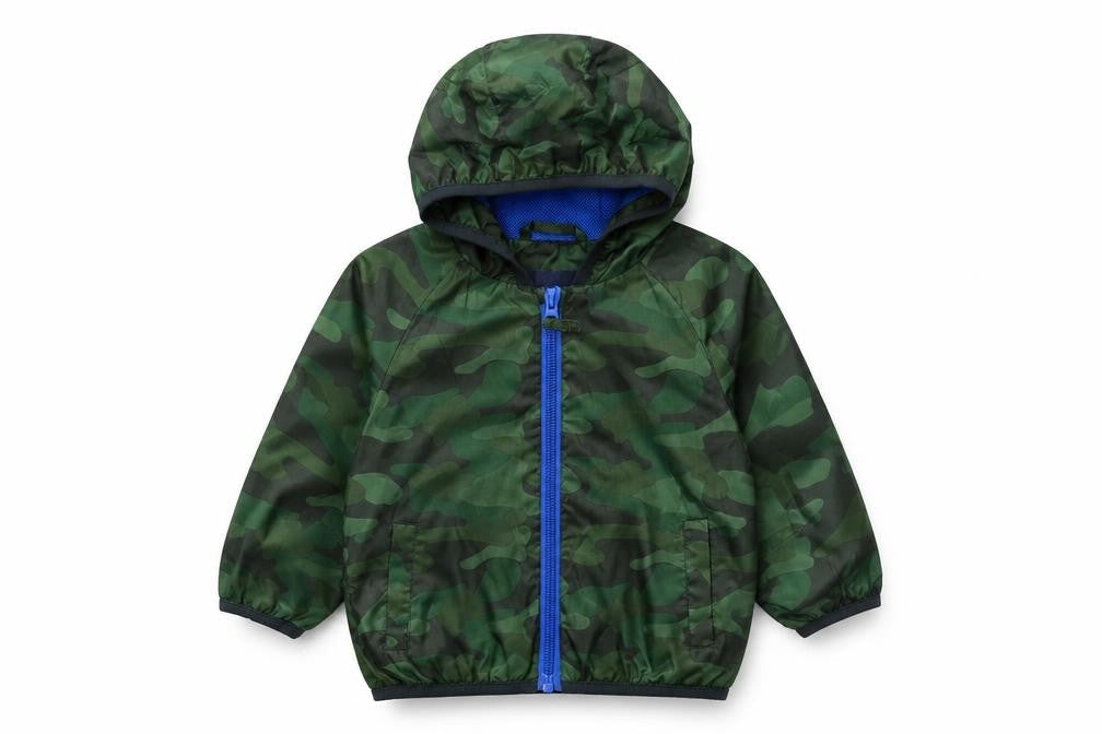 Next Unisex Baby Green Camouflage Windbreaker Jacket 6-9 Months Hooded