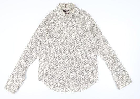 St George by Duffer Men’s Multicoloured Floral Cotton Dress Shirt Size 15