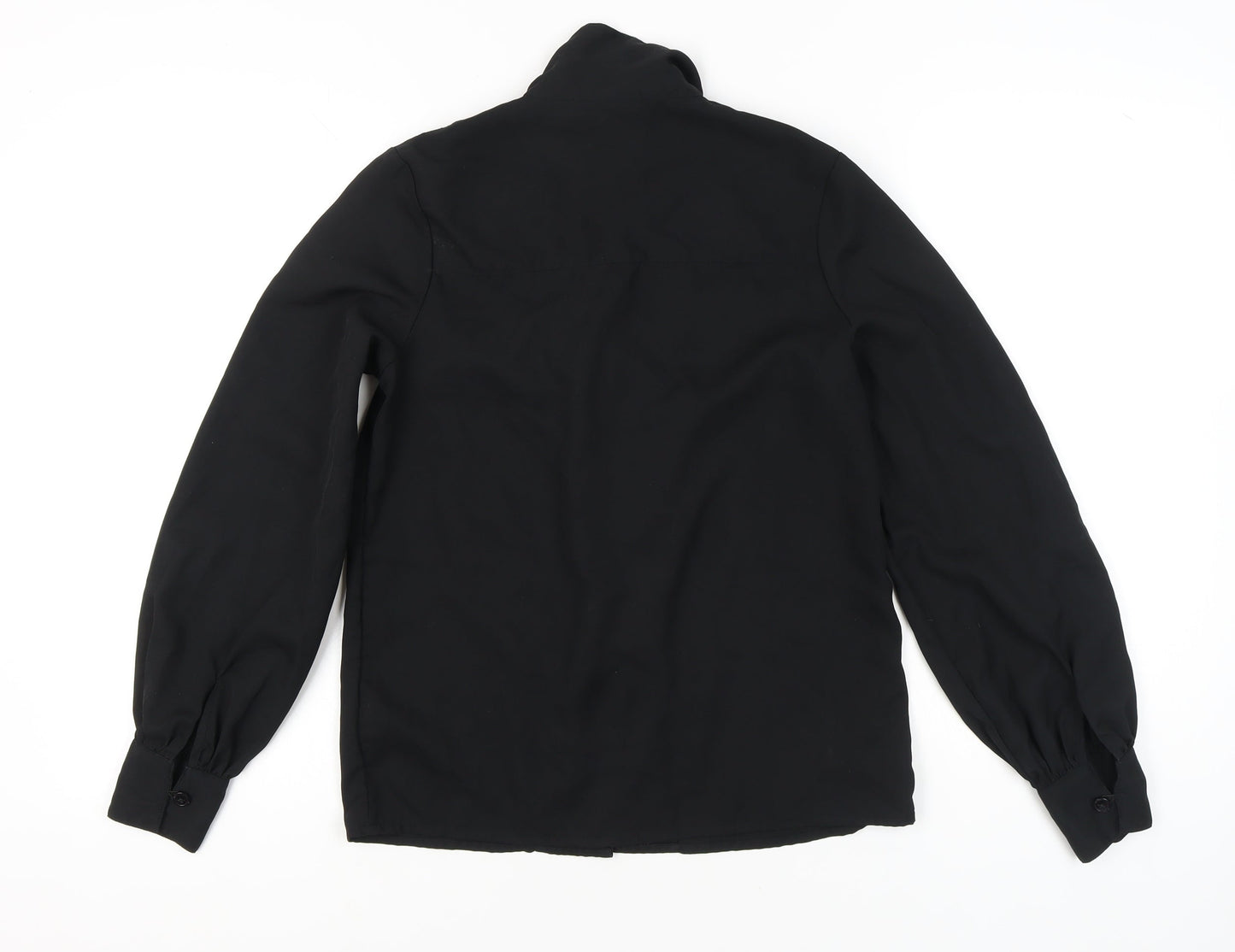Very Women Black Size 6 Button-Up Long Sleeve Polyester Shirt