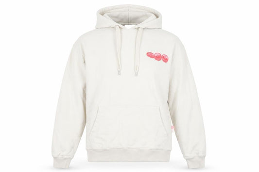 304 Womens Small Beige Hoodie Pullover Cotton Blend Graphic Print