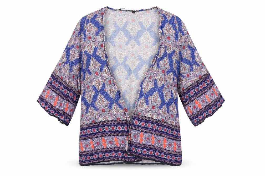 New Look Women's Multicoloured Kimono Blouse Size 14
