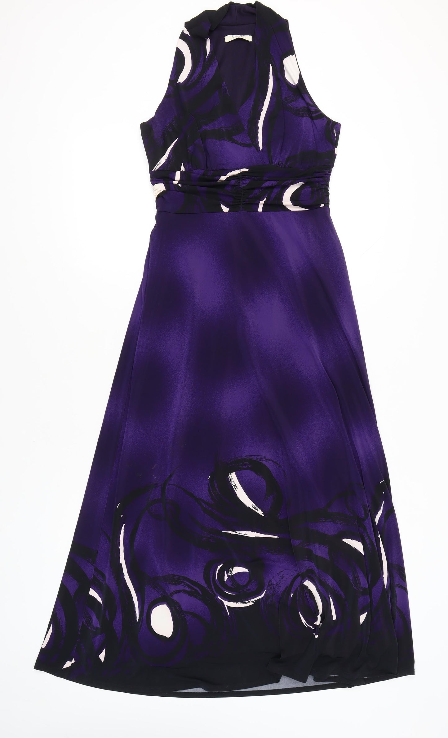 Precis Women’s Purple A-Line Halter Sleeveless Dress Size M