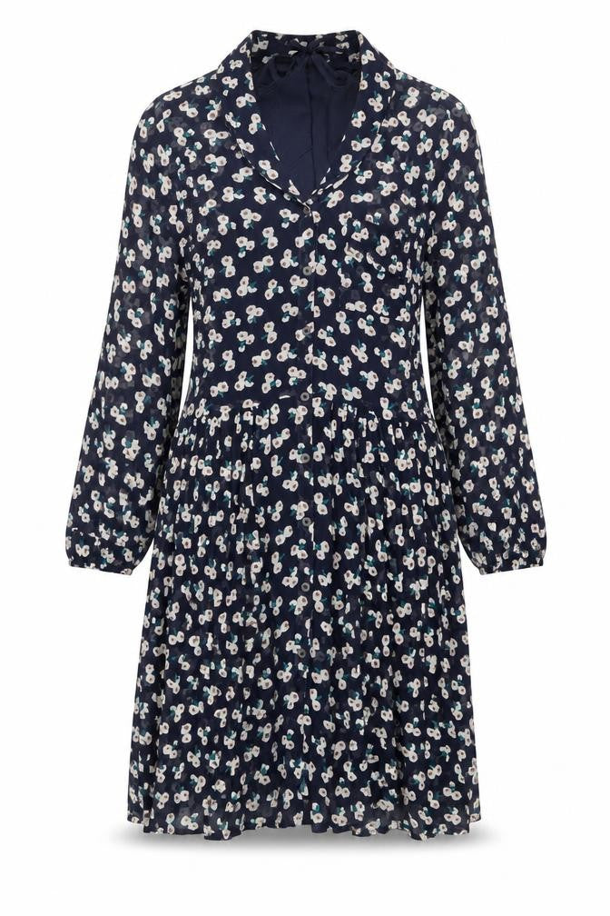 Marks & Spencer Women Blue Floral A-Line Dress Size 12
