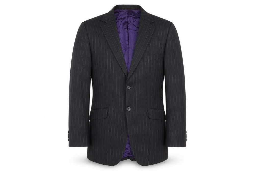 Marks & Spencer Men’s Black Pinstripe Wool Blazer Jacket 40L