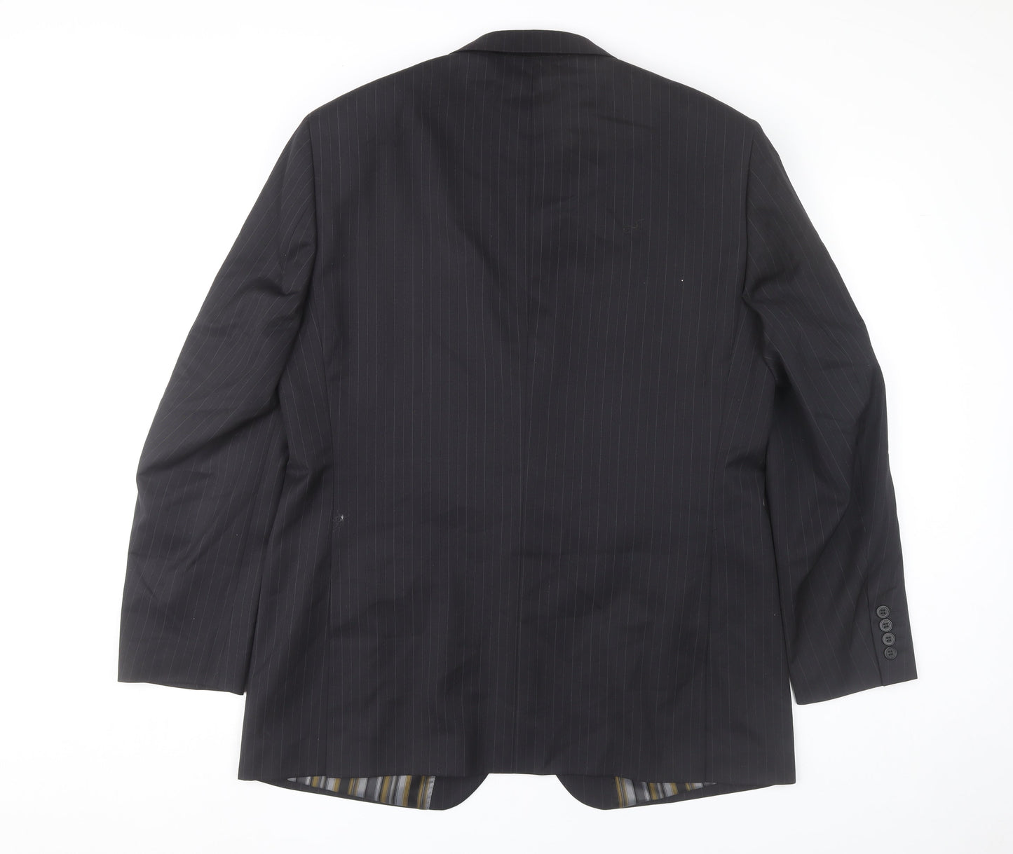 Greenwoods Elite Men’s Black Pinstripe 42R Blazer Jacket