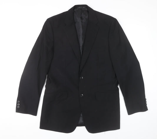 Burton Men’s Black Blazer Jacket 38R Regular Fit Two Button