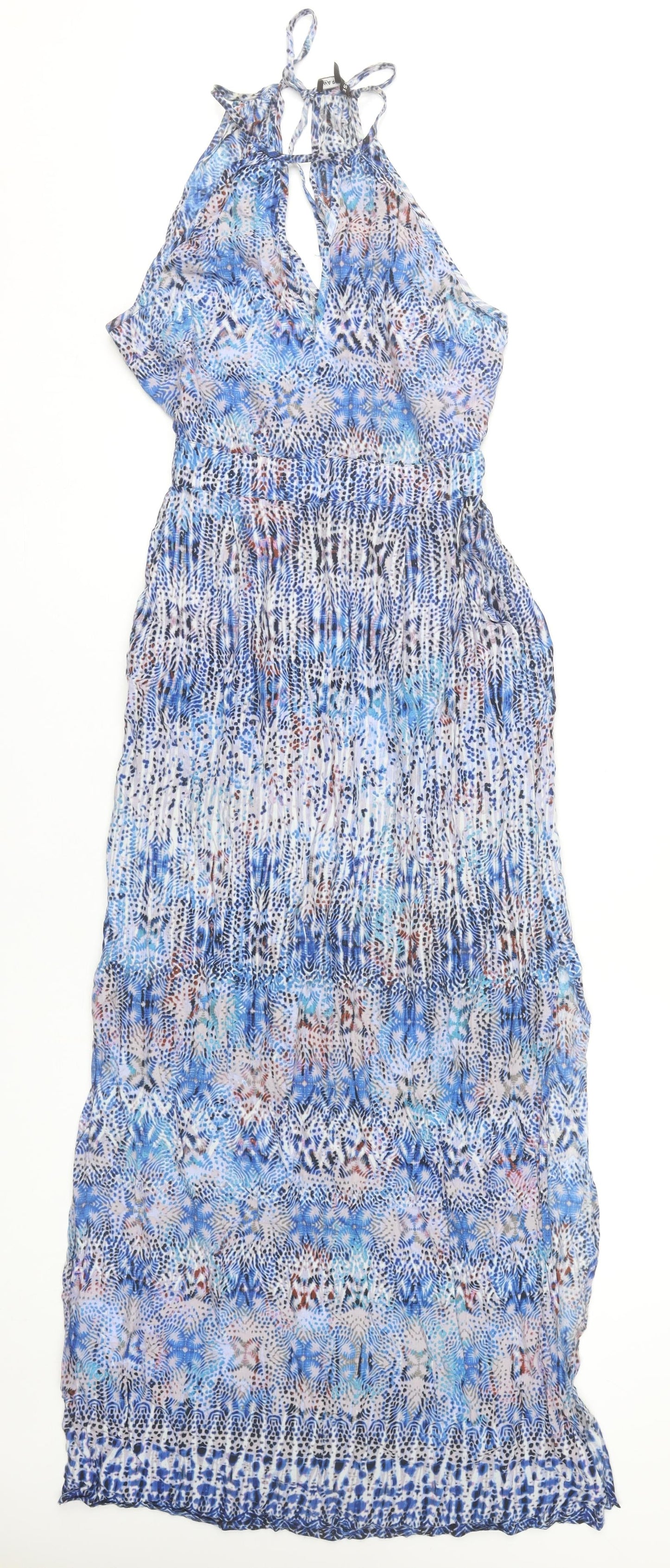 Warehouse Women’s Multicoloured Size 8 Maxi Halter Summer Dress