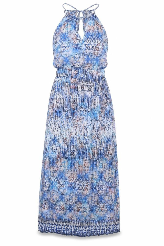 Warehouse Women’s Multicoloured Size 8 Maxi Halter Summer Dress