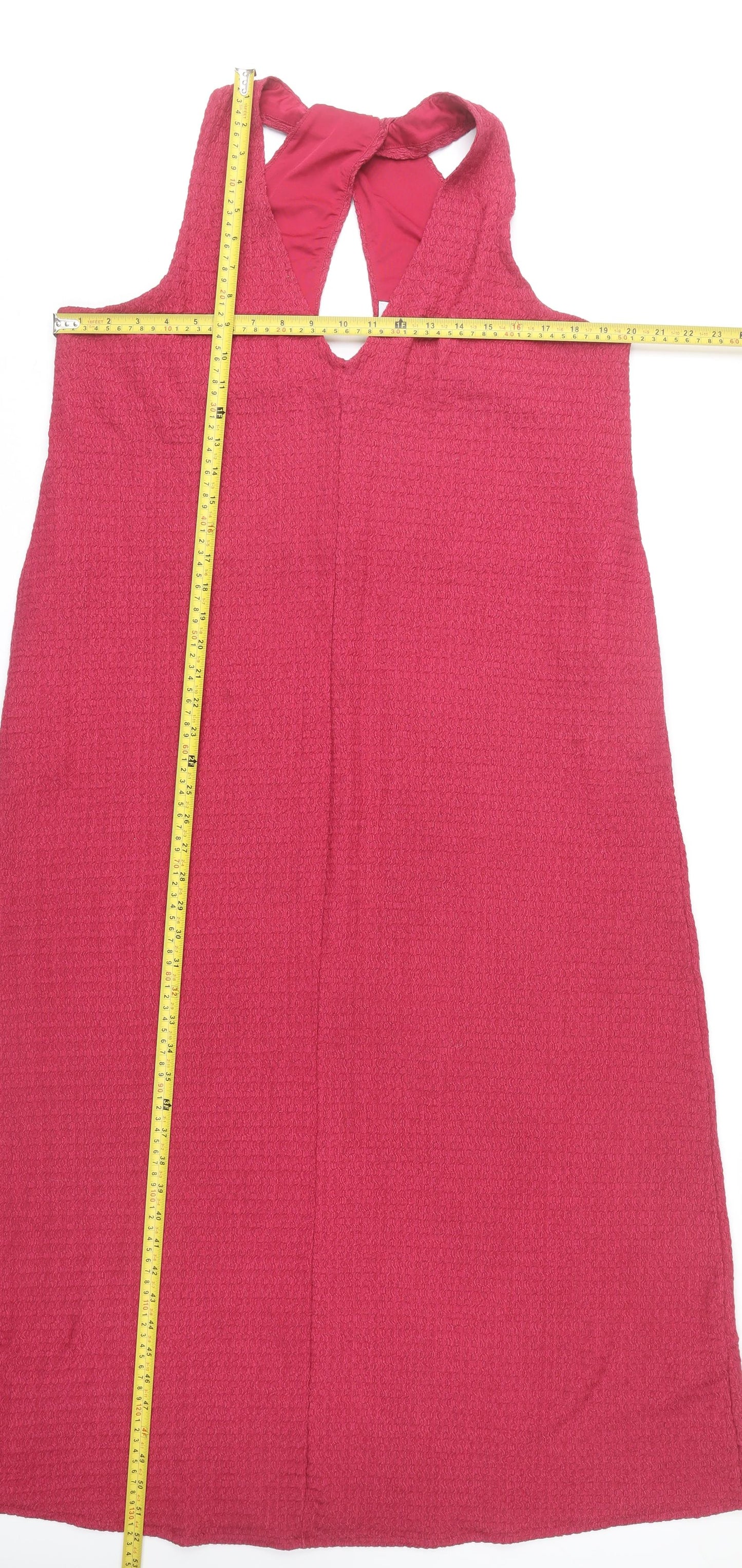 Next Women’s Pink Halter Shift Dress Size 14 Knee Length