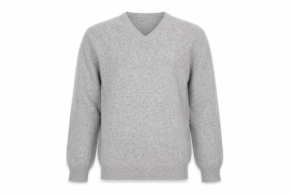 Zara Man Grey V-Neck Jumper Pullover Knit Men’s M Long Sleeve