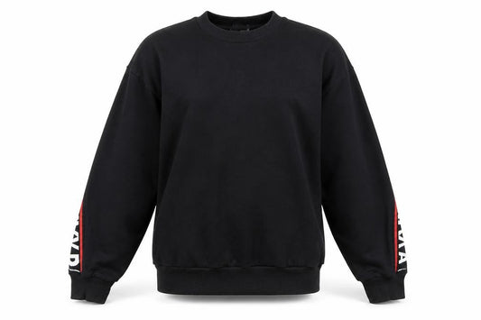 Front view of IVY PARK women’s black xs logo pullover sweatshirt long sleeve