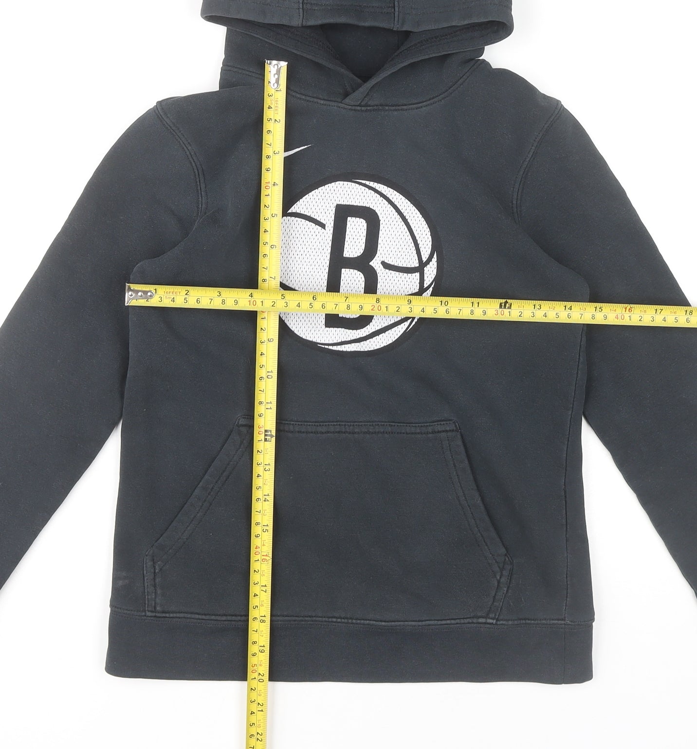 Nike Boys Black Pullover Hoodie M 150-160cm Basketball Logo