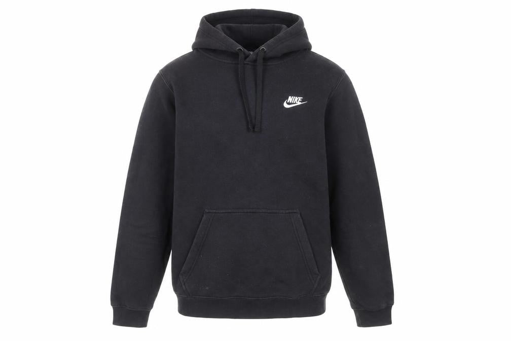 Nike Men’s Black XS Pullover Hoodie Fleece Cotton Logo Sweatshirt