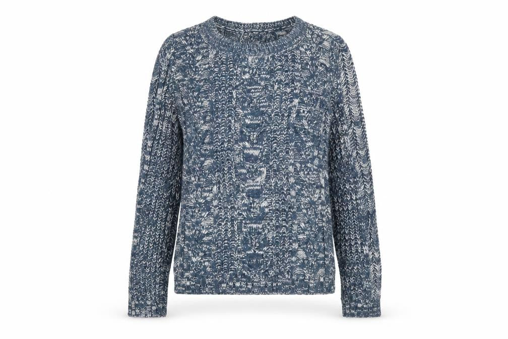 Gap Womens Blue Cable-Knit Wool Blend Jumper Size S