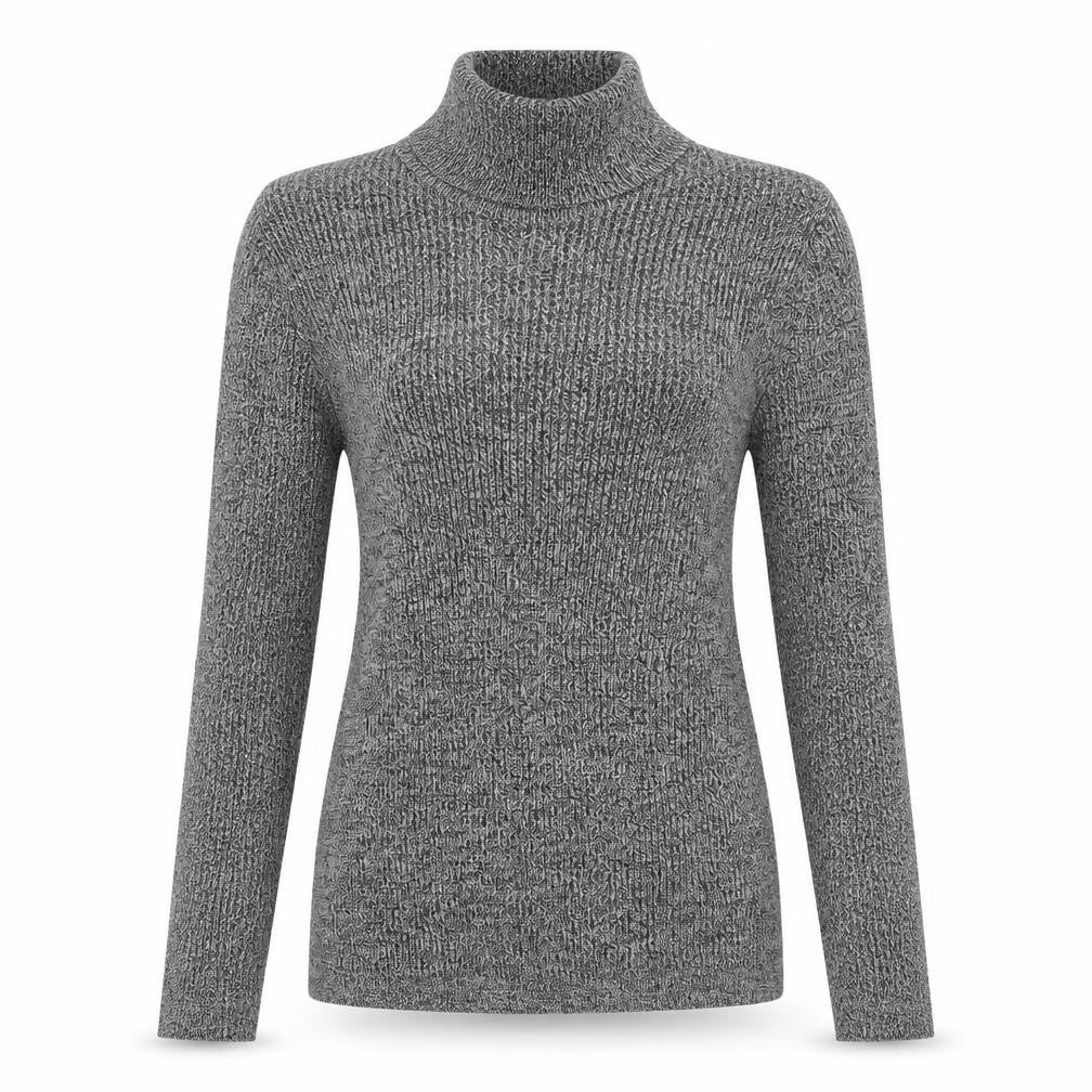 New Look Women’s Grey Roll Neck Ribbed Jumper Size 12