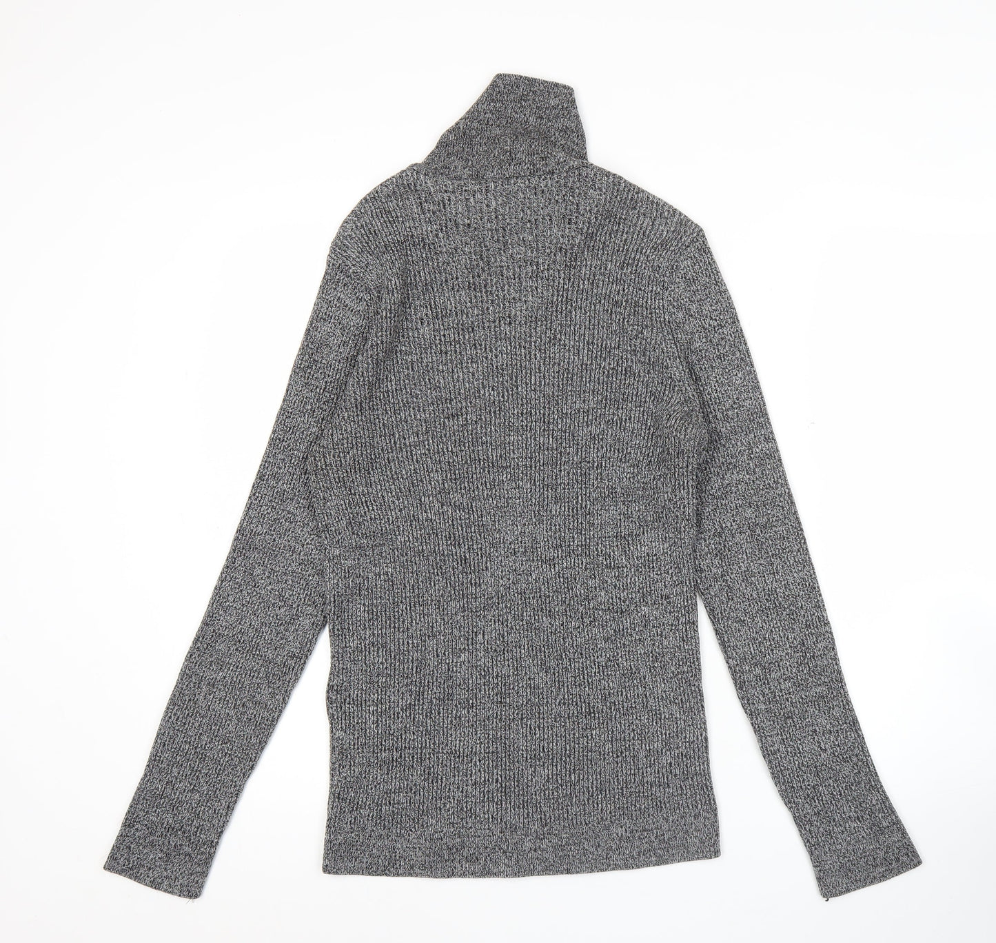 New Look Women’s Grey Roll Neck Ribbed Jumper Size 12
