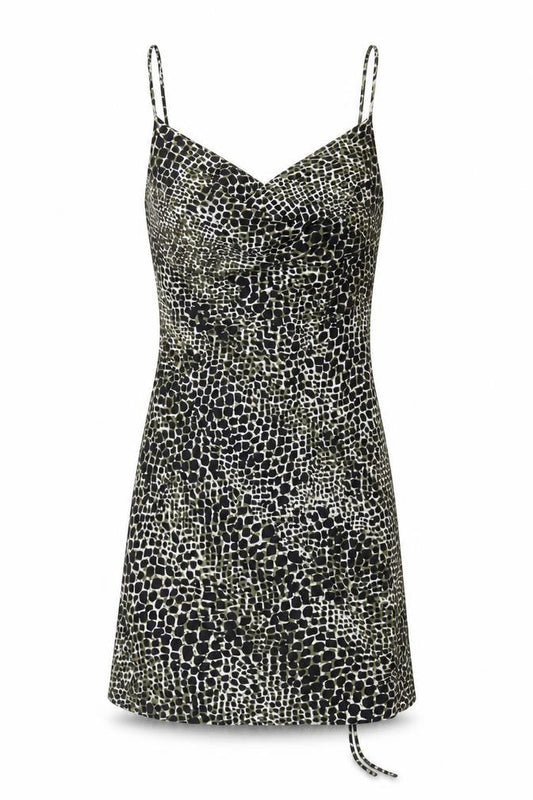 Topshop Women’s Multicoloured Animal Print Petite Size 8 Slip Mini Dress