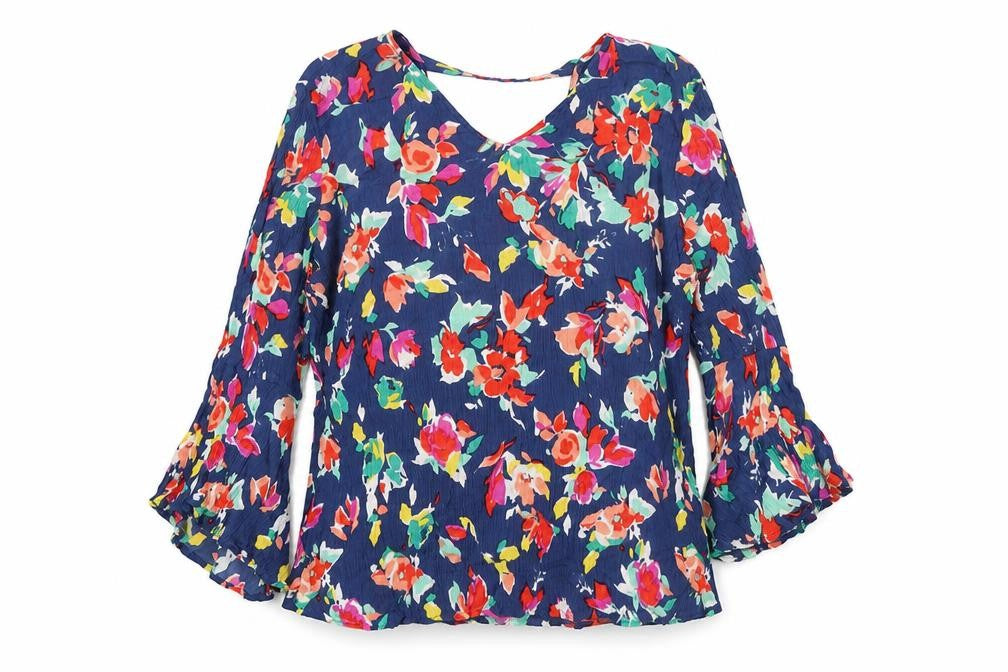 Kaleidoscope Womens Multicoloured Floral Viscose Blouse UK 10
