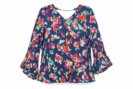 Kaleidoscope Womens Multicoloured Floral Viscose Blouse UK 10