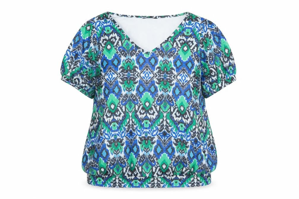 Roman Women’s Multicoloured Size 14 V-Neck Tunic Blouse