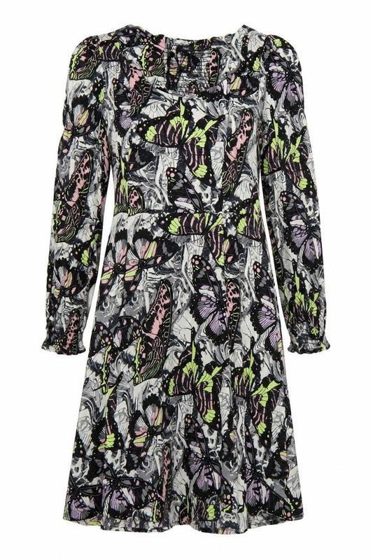Next Women’s Multicoloured Butterfly Print A-Line Dress UK 14
