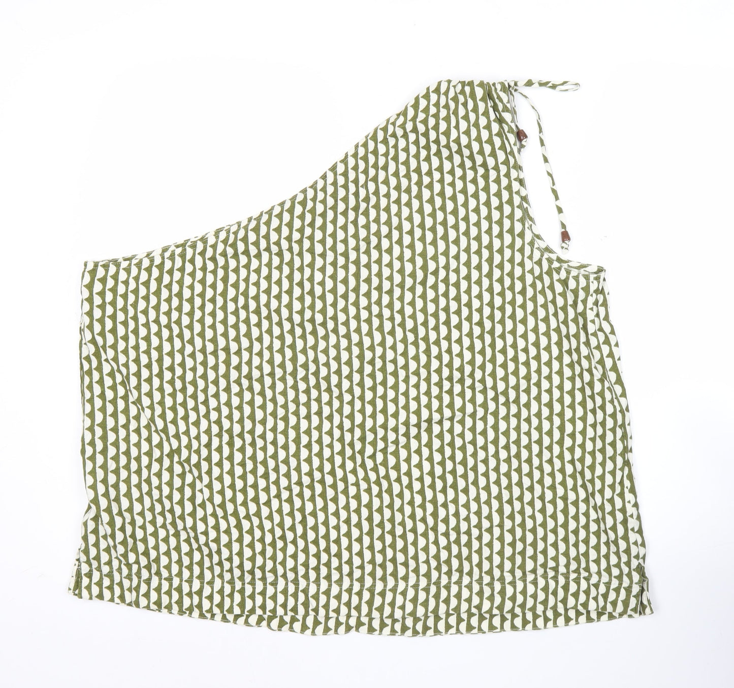 Marks and Spencer Women Green Linen Viscose One Shoulder Blouse Size 22