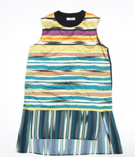 Marks and Spencer Womens Multicoloured Striped Tunic Blouse Size 12