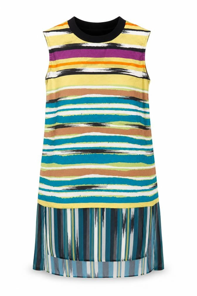Marks & Spencer Womens Multicoloured Striped Tunic Blouse Size 12