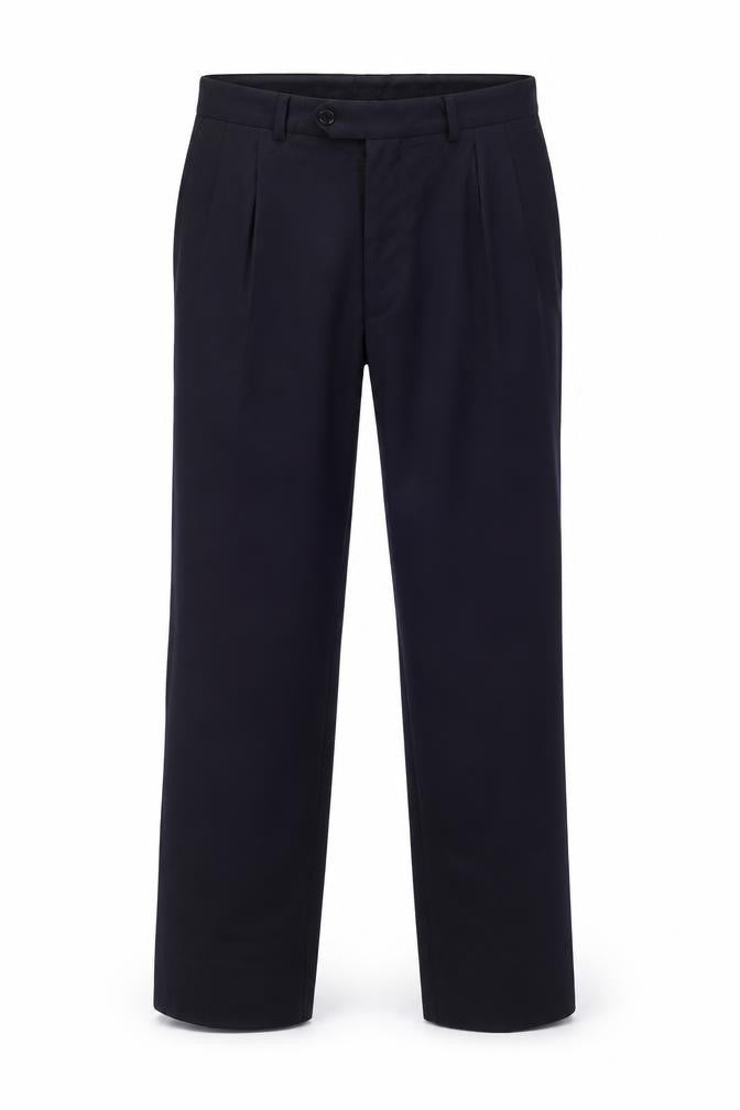 Jaeger Men’s Black Wool Pleated Dress Trousers Size 50R