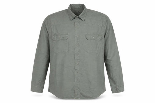 Gap Men’s Grey Classic Fit Long Sleeve Cotton Button-Up Shirt XL