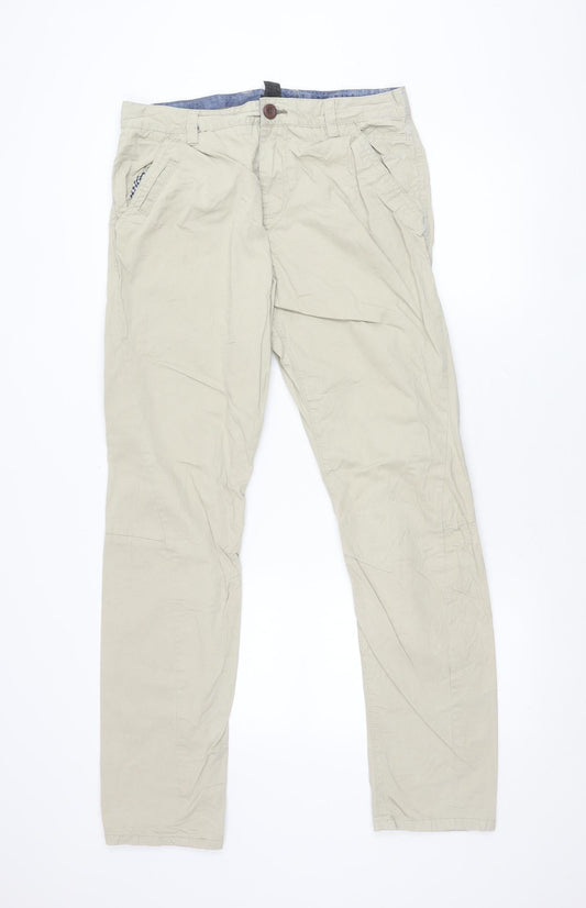 Next Teens Beige Chino Trousers 15 Plus Regular Straight Cotton