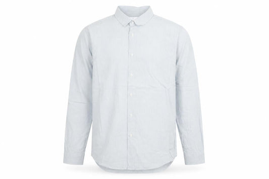 Zara Men Blue Striped Regular Fit Cotton Long Sleeve Shirt L 42