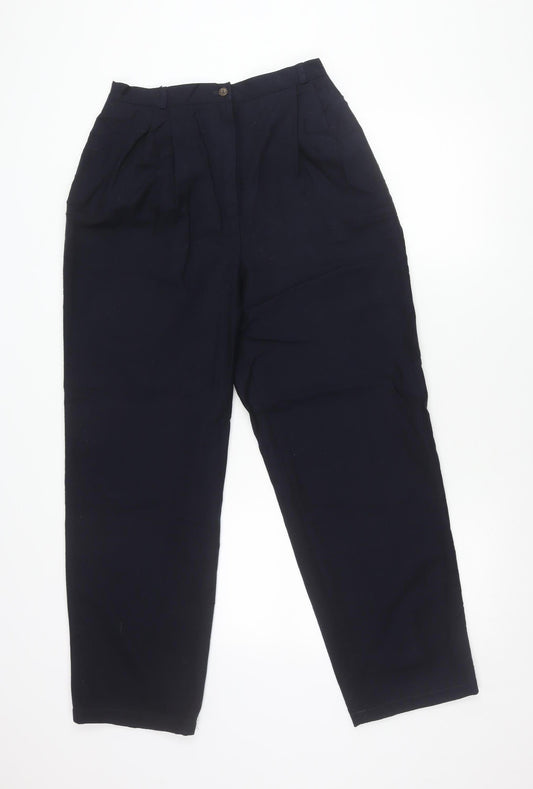 Harvé Benard Men’s Black Pleated Dress Trousers S Straight Leg
