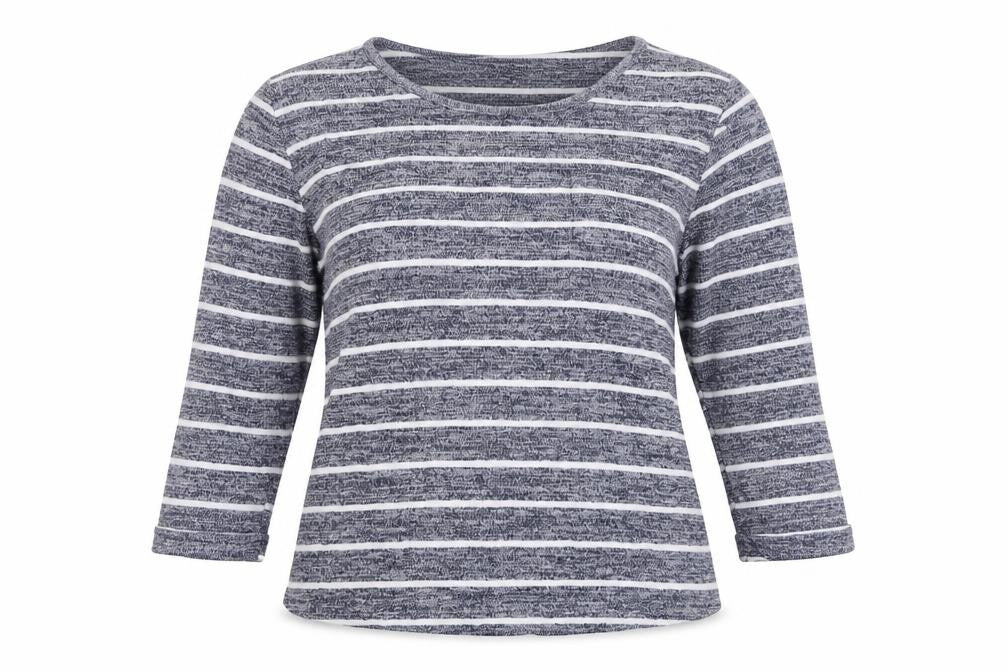 Intuition Women’s Blue Striped Pullover Jumper Size 14/16 3/4 Sleeve